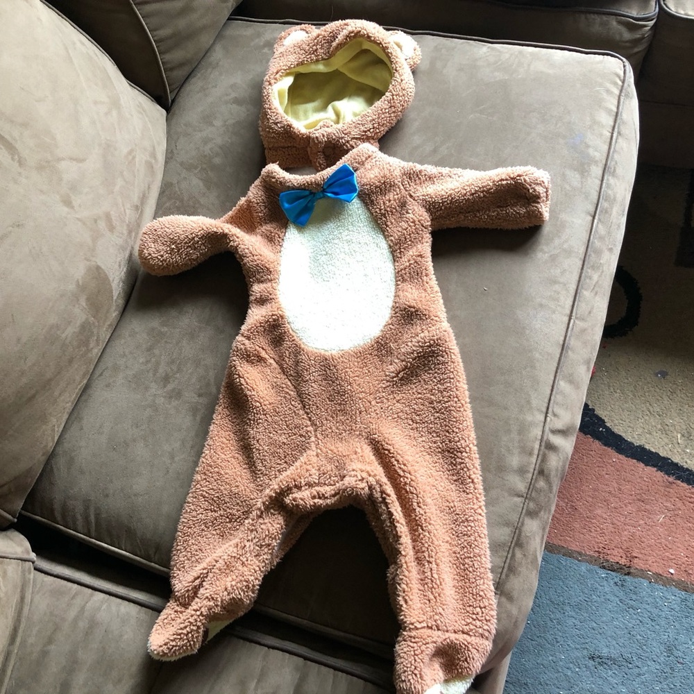 Rubie’s Fluffy Fleece Footie Hat Bodysuit Bear Kid
